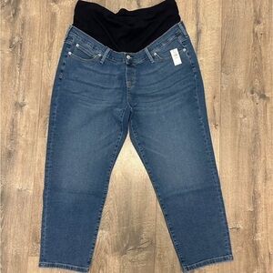 NWT maternity GAP Dark wash jeans 34 /18